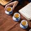 Posavasos de cerámica pintado a mano, creativo portavasos de porcelana blanca dulce, juego de té aislado, juego de té Kung Fu para el hogar, accesorios para la ceremonia del té