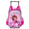 Mochila Escolar con Ruedas Modelo Nuevo Transfronteriza para Niños de 12 Pulgadas, Mochila de Estudiante de Primaria Rígida, Mochila Escolar de Jardín de Infancia con Dibujo de Kuromi