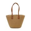Bolso de Paja Tejida para Mujer, Gran Capacidad, Nuevo Bolso Tote de Hombro Moda Verano 2026, Bolso de Playa para Vacaciones en la Costa