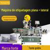 Máquina Rotuladora Automática para Garrafas Redondas + Tampa Lateral para Copo Garrafa Garrafa de Vinho Rótulo de Gargalo de Garrafa Fábrica Personalização