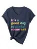 Es un buen día para comprar en la plataforma europea Wish moda casual de comercio exterior transfronterizo camisetas de manga corta con cuello en V para mujer