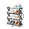 Venta caliente transfronteriza Zapatero a prueba de polvo tipo X creativo Zapatero de tubo de acero Zapatero de montaje simple Ventas directas de fábrica se puede enviar por cuenta de