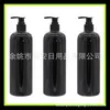 Botella de bomba de loción negra de 500 ml botella de champú reempaque bomba de presión bomba de rosca botella de PET botella de plástico de hombros redondos