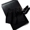 Pantalones Cortos Deportivos de Seda Helada de Verano de Cuatro Puntos de Nylon Estilo Americano Bloqueo de Color Negro Rojo Estilo Delgado Pantalones de Refrigeración Secado Rápido Pantalones Cortos para Hombre Sueltos