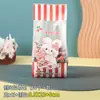 Bolsa de Acordeón Cóncava Lateral de Dibujos Animados Bolsa de Empaque para Snacks de Galleta Grado Alimenticio Snack Horneado Dulce Plástico Mate Bolsa con Sellado a Máquina