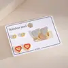 Brincos de aço inoxidável transfronteiriços europeus e americanos mais vendidos para mulheres, brincos de estrela cravejados de diamantes banhados a ouro, argolas geométricas vermelhas, brincos da moda
