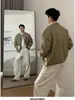 Direto da Fábrica Estilo Japonês Masculino Retrô Gola Redonda Falso Duas Peças Cardigã Outono/Inverno Solto Casual Tricô Toque de Luxo