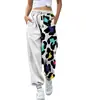 Pantalones casuales de retazos con estampado de animales, estilo europeo y americano, cordón, para mujer, corte holgado, tobillos cónicos, pantalones de chándal, disponibles en Amazon