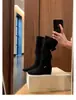 Nuevas botas de jinete elásticas, estilo cinturón retro, botas de vaquero con hebilla de otoño, gamuza western, diseño fruncido, estilo adelgazante 2026 para mujer