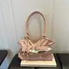 2026 Verano Nuevo Estilo Encaje Cuadros Costura Bolsa de Gran Capacidad Estilo Coreano Plisado Dulce Bolso de Hombro para Mujer Venta al por Mayor Bolsa para Mujer