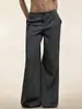 Calça Casual Larga Versátil Preta Transfronteiriça para Mulheres, Calça Preta Slimming Estilo Americano para Mulheres Baixas, Calça de Alfaiataria de Verão para Mulheres