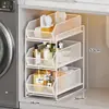 Estante de Almacenamiento Extraíble Debajo del Fregadero, Estante de Almacenamiento para Lavabo de Baño para Artículos de Tocador, Estante de Gabinete de Baño