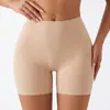 Calcinhas de controle de barriga de cintura alta transfronteiriças europeias e americanas, modeladores de seda gelada sem costura, shorts de segurança que levantam o bumbum, leggings esportivos respiráveis de verão