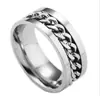 Anillo para hombre estilo coreano moderno joyería de moda para hombre anillo giratorio moderno anillo individual de acero de titanio venta al por mayor