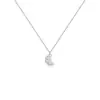 Collar de croissant de plata de ley s925, estilo minimalista coreano, textura plisada, moderno y versátil, cadena para la clavícula simple y única