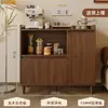 Aparador estilo meados do século, armário para máquina de café, bar de chá para sala de estar, armário pequeno de parede, armário de armazenamento