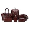 Mochila Feminina 2024 Novo Estilo Coreano Moda Padrão Crocodilo Mini Mochila Tendência de Rua Casual Bolsa de Viagem Tendência