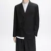 Blazer Casual Negro para Hombre Estilo Primavera y Otoño Ascético Estilo Coreano Ropa de Hombre Ambiente de Alta Gama Atrevido Atractivo Traje Transfronterizo Casual