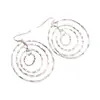 Brincos de Argola Martelados Multicamadas Estilo Garota Doce e Cool Picante para Mulheres, Brincos de Círculo Grande de Nicho de Luxo Leve de Alta Qualidade