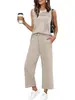 Amazon Europeo y Americano Transfronterizo Primavera y Verano Nuevo 2026 Traje Casual para Mujer Top sin Mangas de Cuello Redondo Conjunto de Dos Piezas