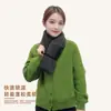Moda Coreana Nueva Otoño/Invierno 2025 Bufanda de Plumas Versátil Calentador de Cuello Espeso Color Sólido Chal Venta al por Mayor
