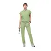 Conjunto de Uniforme para Lavagem das Mãos em Sala de Cirurgia com Logotipo Personalizado Hot Stamping Respirável de Absorção de Umidade Manga Curta Uniforme de Enfermeiro Europeu e Americano Design de Pequena Escala