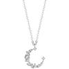 Lua Crescente s925 Prata Pura Online Colar Lua Vermelha Feminino Design de Nicho Senso de Estilo Corrente da Clavícula Simples Estudante Pequeno Fresco Versátil