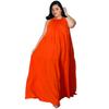 Explosiones Transfronterizas de Amazon Primavera y Verano 2022 eaby Caliente Tirantes Sin Mangas Color Sólido Casual Vestido Grande Mujer