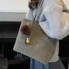 Bolso Tote de Gran Capacidad Nuevo Invierno 2026, Bolso de Hombro de Moda para Mujer, Piel de Gamuza, Bolso de Lujo Ligero para el Trabajo