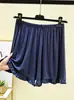 Pantalones Cortos de Punto Modal para Mujer Verano Sueltos Casuales Pantalones de Casa Sueltos Cintura Elástica Suelta Pantalones de Pijama Ropa de Exterior Pantalones de Pierna Ancha