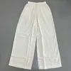 Pantalones Anchos Arrugados para Mujer, Cintura Elástica con Cordón, Pantalones Largos, Nuevo Estilo Primavera, Corte Holgado, Adelgazantes, Pantalones Casuales Versátiles