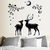 Pegatinas de Pared eBay Nuevo Ciervo Sika Blanco y Negro Silueta de Luna Pegatinas Personalizadas Protección Ambiental Pegatinas Estéreo SK9081