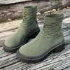 Comércio Exterior Tamanho Grande Fly Woven Casual Botas de Neve para Mulheres 2025 Outono e Inverno Novo Estilo Botas Casuais Leves para Mulheres