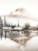 Comércio exterior paisagem natural paisagem de outono nórdico pintura núcleo tela pintura Sala de Estar Bar Hotel pintura núcleo AliExpress