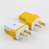 Enchufe giratorio de 1,6 mm para exteriores, para uso doméstico, sin cableado, de alta potencia y con clavija secundaria.