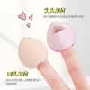 Superficie de Cuero Cojín de Aire Esponja Correctora Herramienta de Maquillaje Punta del Pulgar Forma de Corazón Pequeña Venta al por Mayor Fijación Maquillaje Esponja de Pulgar con Forma de Corazón