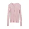 Suéter de Punto Fino, Nuevo Otoño/Invierno 100% Cachemir Puro para Mujer, Corte Ajustado, Jersey de Cuello Redondo, Prenda Superior Cálida