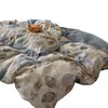 Nuevo Modelo 2026 Juego de Cuatro Piezas Engrosado de Algodón Puro Cepillado, Algodón 100% de Alto Hilo Cepillado Activo, Amigable con la Piel para Dormir Desnudo, Incluye Funda de Edredón y Funda de Almohada