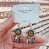 Pendientes de Gancho con Borla de Cristal Colorido Estilo Étnico Vintage para Mujer, Pendientes Elegantes y de Moda para Influencers, Nuevos Pendientes de Moda 2026