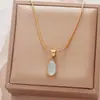 Acero de titanio no se decolora Collar de bambú de jade para mujer Estilo coreano Simple Moda Mariposa Cadena para clavícula Combinación perfecta Puesto Mercado nocturno