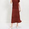 Factory Outlet Miyake Saia Feminina Outono e Inverno 2025 Novo Estilo Cintura Design Sense Tubo Reto Saia Quadril Commuting