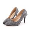 Tacones altos de mujer con lentejuelas primavera 2024 sexy pedrería versátil sentido del diseño nicho puntiagudos zapatos de boda zapatos de dama de honor