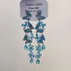 Brincos Pingente Borboleta com Franja de Zircônia Agulha de Prata, Exquisitos e Luxuosos, Brincos de Alta Qualidade, Brincos de Moda Versáteis de Nicho para Mulheres