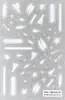 Transfronterizo especialmente para pegatinas de flor para decoración de uñas al por mayor girasol lirio margarita pegatinas de uñas adhesivas transparentes