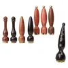 Masajeador de Madera de Sándalo con Forma de Cuerno de Flor de Loto para Masaje de Puntos de Acupuntura Ocular, Masaje Facial para Despejar Meridianos, Palo de Madera de Sándalo Morado para Estirar Tendones