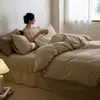 Juego de Cama de Cuatro Piezas de Algodón Puro Cerámico Cepillado Clase A 100 Hilos para Otoño e Invierno, Engrosado para Calidez, Algodón Puro para Dormir Directamente en la Cama