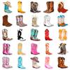 50 pegatinas de botas de cowboy color graffiti caricatura botas de montar zapatos impermeables decorativas para diario papelería pegatinas al por mayor