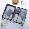 Bolsa de almacenamiento para viaje juego de siete piezas bolsa de almacenamiento para clasificación de ropa de maleta engrosada de viaje juego de 7 piezas fabricante