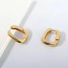 Brincos Assimétricos Estilo Retrô Europeu e Americano Banhados a Ouro Real 18K Design Nicho Feminino Brincos Elegantes Fabricante Atacado