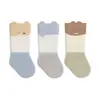 Calcetines para Bebés y Niños Pequeños al por Menor Lindos de Dibujos Animados Sin Costuras Antibacterianos Calcetines para Recién Nacidos Bloque de Color Cómodos Calcetines de Caña Media-Alta